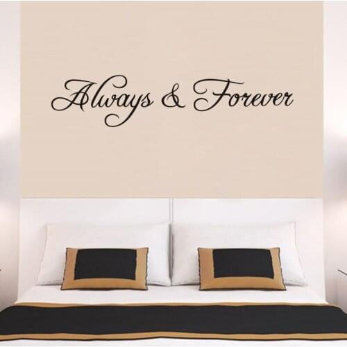 Meaningful Chic "Always and Forever" Wall Art Decal Vinyl Wall Stickers Bedroom Home Decor