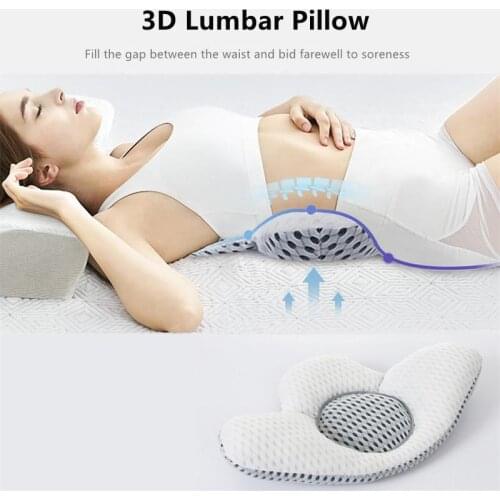 3D Lumbar Pillow Sleep Lumbar Intervertebral Disc Breathable Lumbar Support Cushion Pregnant Women Sleep Lumbar Support