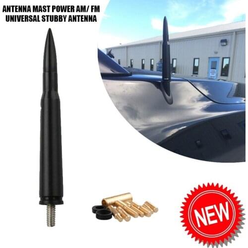 4.25 Inch Aluminum Bullet Antenna Modified Decora Tive Off-road Roof Antenna Mast Power AM/ FM Universal Stubby Vehicle Antenne