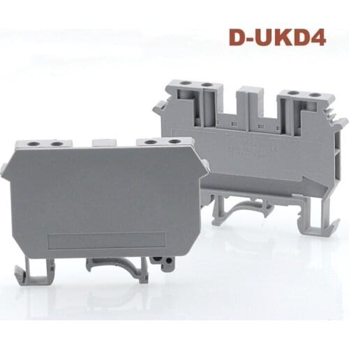 5/10pcs D-UDK4 Terminals end plate double inlet and outlet UDK-4 Din Rail Terminal Block bornier sealing Baffle flaps separator