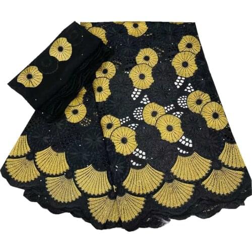 African Lace Fabric 2021 Embroidery Swiss Volie Lace In Switzerland Stones Nigerian Cotton Lace Fabrics For Dress Wedding h70-9