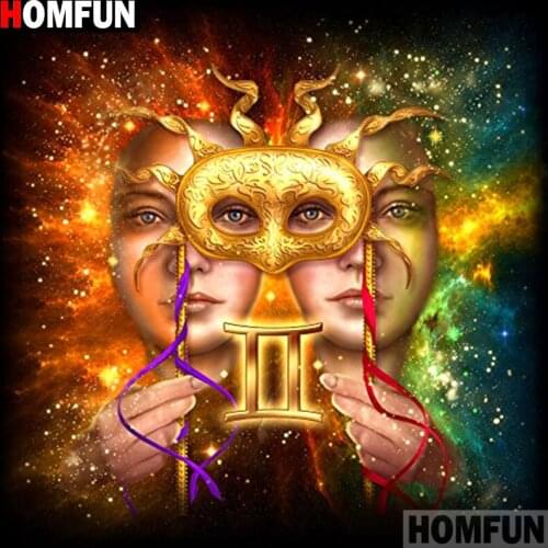 HOMFUN Full Square/Round Drill 5D DIY Diamond Painting "constellation" 3D Diamond Embroidery Cross Stitch Home Decor A19400