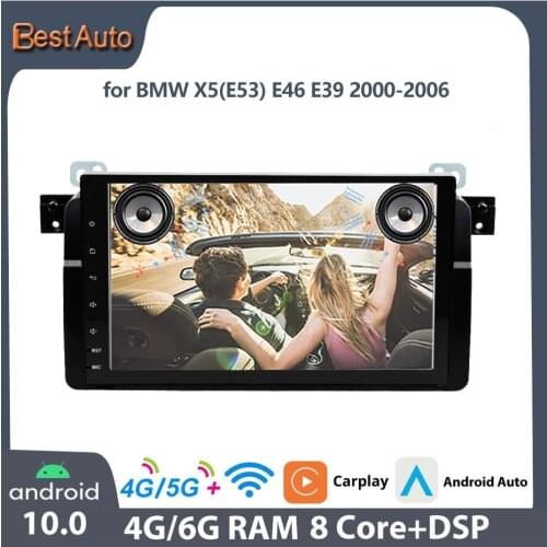 Sinosmart Android 8.1 2Din IPS 2.5D/QLED screen car gps multimedia radio navigation player for BMW X5(E53) E46 E39 2000-2006