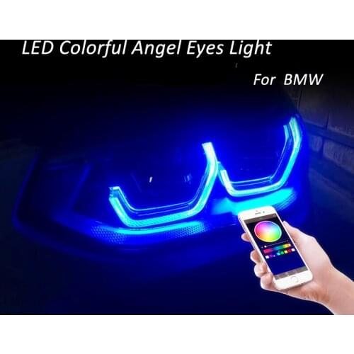 For BMW 1 2 3 4 5 6 7-series M3 M4 M5 X1 X2 X3 X4 LED colorful Angel eyes daytime running light DRL