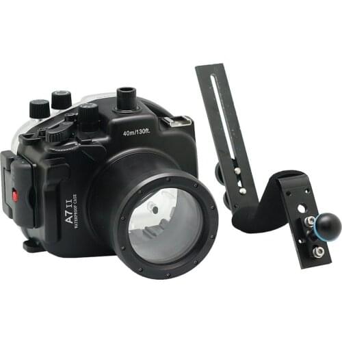 For Sony A7 II A7s A7r Mark II 28-70 ILCE-7 ii 28-70mm A7M2 Waterproof Underwater Diving Camera Housing Case + Alluminum Handle