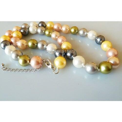 Elegant Natural South Sea Shell Pearl Necklace Fashion Highlight AAA 10MM Bead Necklaces Gift for women Jewelry