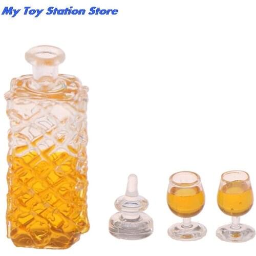 Hot sale 1 Set Colorful Wine Bottles Dollhouse Miniature 1:12 Scale Classic Toys For Kids Scale Models Baby DIY Toys