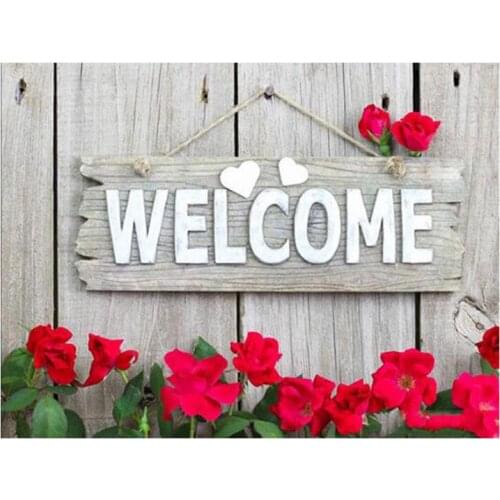 Welcome diamond painting full round flowers mosaic art picture embroidery cross stitch rhinestone picture puzzle wall decor