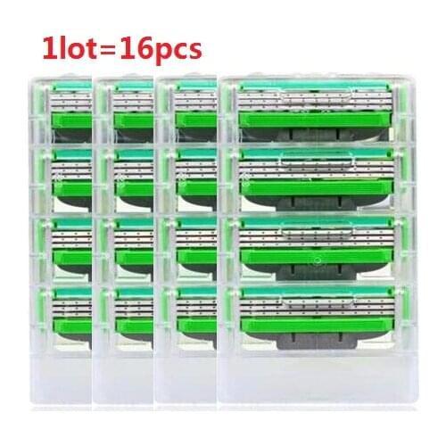 16pcs/pack Mens Safety Razor Blades Face care Shaving blades Manual shaving Cassette for gillettee mache 3
