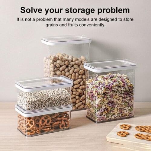 Food Storage Container Plastic Refrigerator Box Multigrain Storage Tank Transparent Sealed Cans Kitchen Accessories Cocina