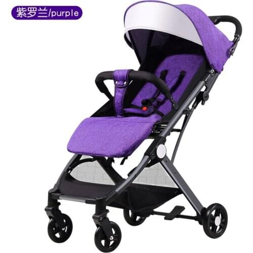 5.8kg light baby stroller Folding Portable stroller on the plane With tie rod Umbrella Baby Pram with Reflective strip