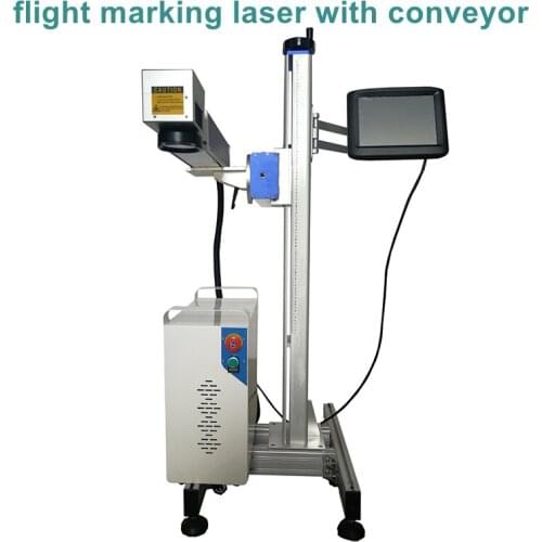 LOW PRICE 20W 30W Pipeline Pipe Flight Fiber Flying Laser Marking Machine Fiber flying flight laser marking engraving machine