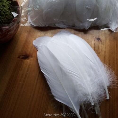 New! Wholesale 20 pc quality white goose feathers, 5-7 inches / 13-18cm DIY jewelry decoration