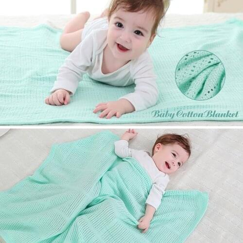 Insular Baby Blanket Blankets Soft Cotton Skin-friendly Breathable Infant Blankets for Bed Stroller Crib 35.4*27.6 Inches