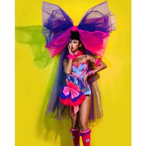 Sexy party girl stage show wear singer dancer outfit Nightclub bar dance costume