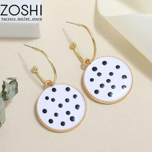 Half Round Hoop Earrings For Women Girl Dripping Oil Metal Hanging Stud Earrings Brincos 2021 Trend Jewelry Gift Wholesale