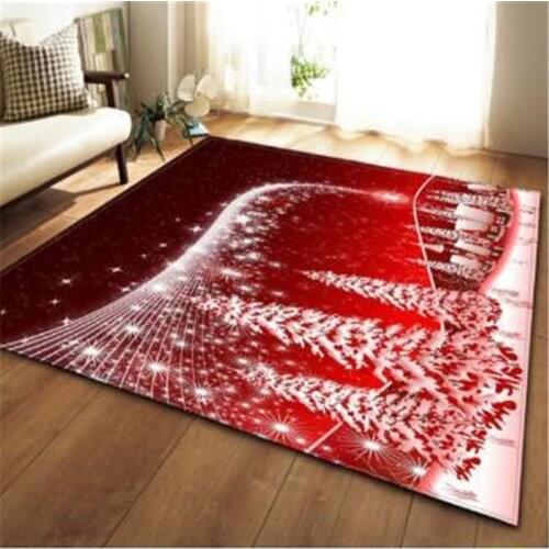Christmas Carpet Cedar Santa Claus Rug for Childrens Bedroom Kids Play Area Rug Home Living Room Rugs Dining Room Kitchen Mat