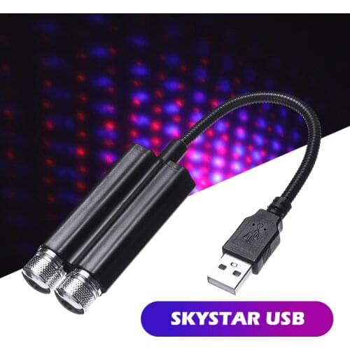 Car Roof Romantic Atmosphere Night Lamp Mini USB Dual Star Ceiling Light Wonderful Star Lights Car Roof Lighting
