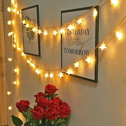Twinkling Star LED String Lights Powered By AA Battery Fairy Garland Wedding Birthday Party Christmas Decorations For Home Room