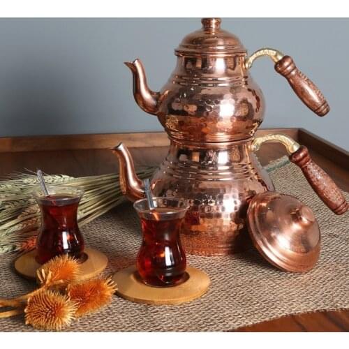 Traditional Turkish Handmade Copper Teapot Vintage Kettle Kitchen Tools Hot Tea Maker 2 9colors Pure Copper Tea Pot Water Kettle