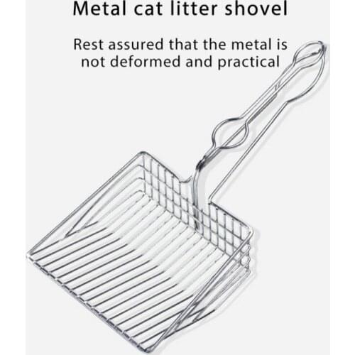 Convenient Filter Cat Litter Scoop Metal Kitty Litter Scoop Practical Durable Cat Dog Cleaning Tools Pet Supplies
