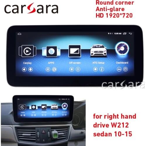 W212 android radio round corner HD 1920 for RHD E Class sedan 10.25" touch screen GPS Navigation radio multimedia player