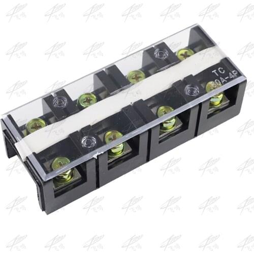1PCS TC-1004 TC1004 100A 4P Fixed Terminal Double Row Screw Terminal Block Terminal Connector Cable Header Copper