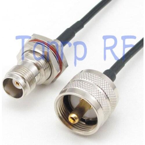 6in UHF male plug to TNC female jack RF connector adapter 15CM Pigtail coaxial jumper cable RG174 extension cord