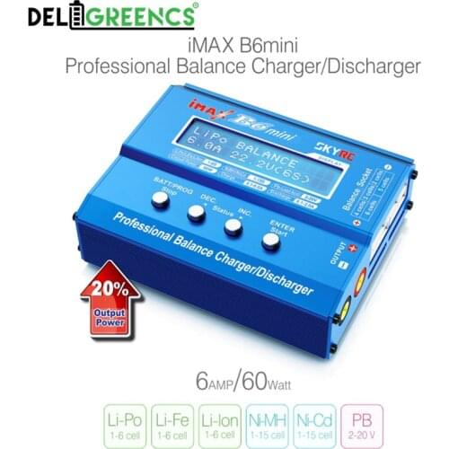 SKYRC IMAX B6 MINI Balance RC Charger/Discharger For Helicopter for NIMH/NICD Aircraft + Power Adpater (optional) 6A 60W gift