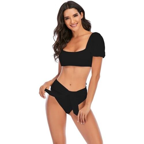 High Waist Bikini 2020 Push Up Swimsuit Two Piece Bowknot Swimwear Women Brazilian Bikini Set Biquini Sexy Bathing Suit Women