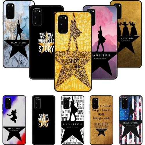 Phone Case For SamSung Galaxy S Note 10 20 7 6 9 8 Plus Edge E Ultra Lite Black Cover Prime Trend Hamilton Musical Lyrics