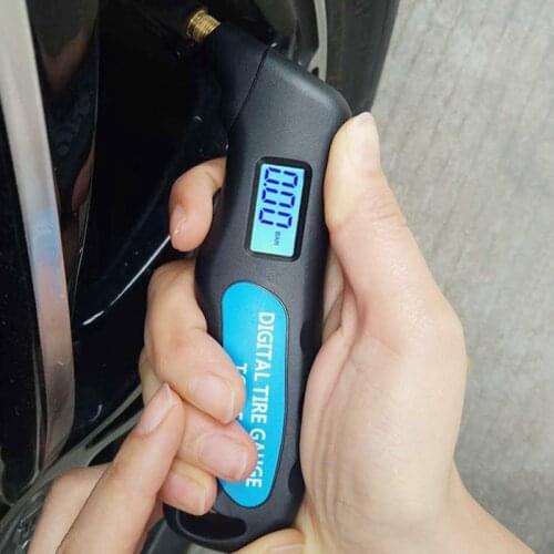 Digital Car Tyre Air Pressure Meter Car Tire Gauge Manometer Barometers Tester with Battery for Car Truck Motorcycle Bike