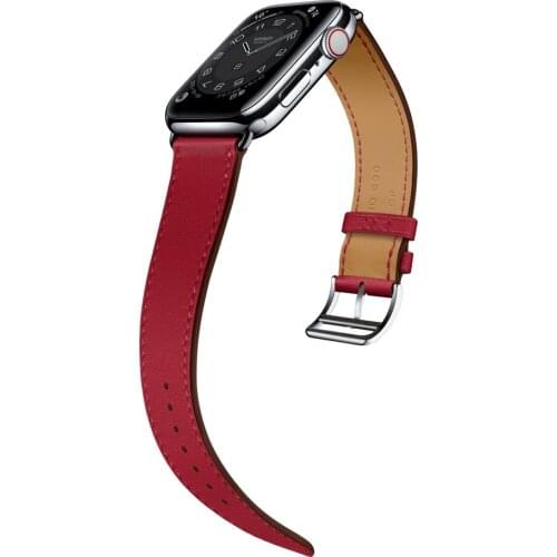 Colorful 100% Cowhide loop for Apple Watch Band Series 6/SE/3/2/1 Sport Bracelet 42mm 38mm Strap for iwatch 4/5 Band 40mm 44mm