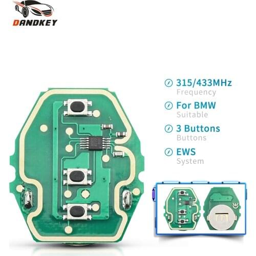 Dandkey 3 Buttons For BMW EWS System Remote Car Key Control Circuit Board For BMW 1 3 5 7 X series 7S X3 X5 Z3 Z4 E38 E39 E46
