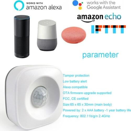 Motion PIR Sensor Detector WIFI Movement Sensor Smart Life APP Wireless Home Security System compatible for Alexa Drop shipping