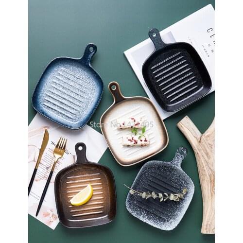 Baking Bowl Tableware Baking Baking Pan Creative Household Oven Special Ceramic Bowl Microwave Plate Binaural Baking Pan