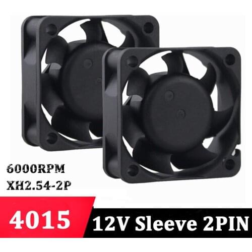 Gdstime 2pcs 40mm 40x40x15mm DC 12V computer CPU Cooler Mini Cooling Fan 4015 Radiator High Quality Fans