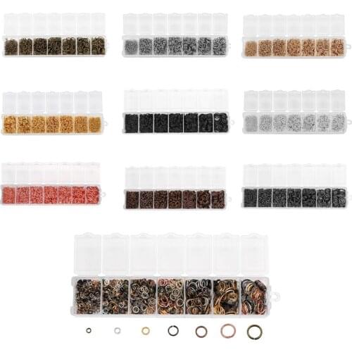 1 Set 3 4 5 6 7 8 10 mm Open Jump Rings Connectors For DIY Necklace Bracelet Jewelry Making kits Finding Supplies sets