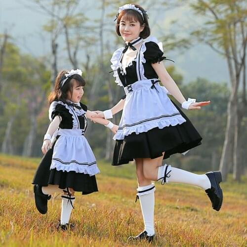 Maid Outfit Cosplay Girl Women Waitres Suits Sweet Cute Lolita Dress Japan Style Halloween Cosplay Costume