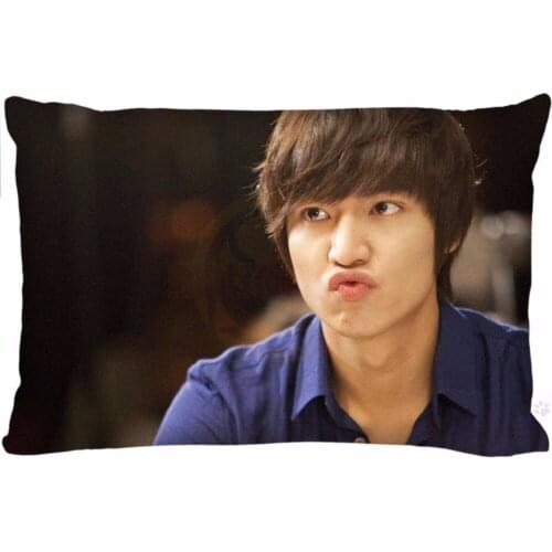 Top Selling Lee Min Ho Actor Custom Rectangle Zippered Pillowcases Home Wedding Decorative Pillow Cover Size 35x45cm (One Side)