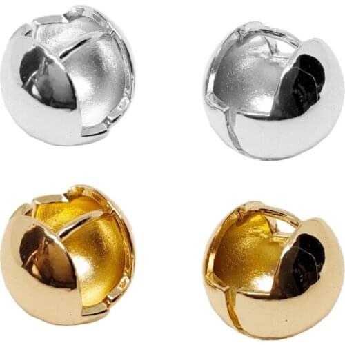 Minimalism Plating Ball Stud Earrings Simple Round Ball Huggie Earrings For Women Fashion Jewelry