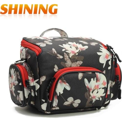 Flower Camera Shoulder Case Bag for Canon EOS DSLR D3100 D3200 D7000 D7100 D90 100D 600D 650D 50D 60D 70D 7D 5D D5200 D5100