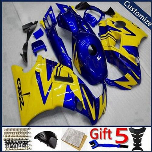 Motorcycle fairing For CBR600F2 1991 1992 1993 1994 CBR 600 F2 ABS plastic motor panels kit yellow blue