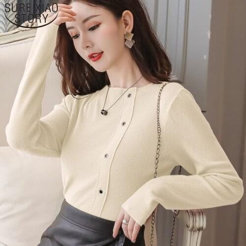 2021 Autumn Winter New Fashion Women Sweaters Long Sleeve Tight Knit Base Women Shirt Pullover Solid Sweater Women 6499 50