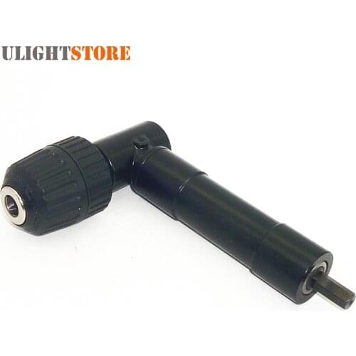 8mm Hex Shank Screwdriver Drill Bit Angle Driver 90 Degree Right Angle 3/8 inch Keyless Chuck Drill Adapter Steel Body Design