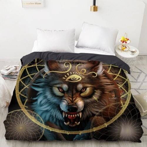 Nordic Duvet cover Quilt/Blanket/Comfortable Case Luxury Bedding 140x200 150x200 240x220 for Home 3D Print Dreamcatcher brown