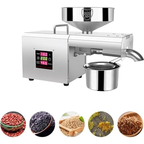RG-309 Automatic Oil Press Machine Stainless Steel Household Oil Extraction Peanut Coconut Olive Extractor Expeller