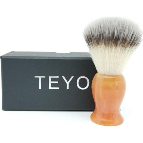 TEYO Synthetic Shaving Brush of Resin Handle With Gift Box Perfect for Man Wet Shave Cream Beard Brush