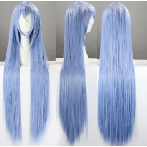 Akame Ga KILL! Esdeath 100cm 39.7" Long Straight Cosplay Wigs High Quality Heat Resistant Cosplay Wig + Wig Cap