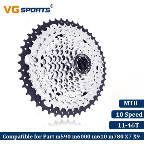 VG Sports Mountain Bike MTB 10 Speed Cassette 10 Velocidade 10S 46T Bicycle Parts Cassete Freewheel Sprocket Cdg Ultralight 593g
